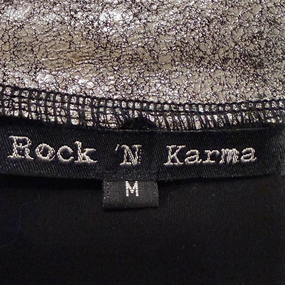 Stylish Black and Silver Bomber Jacket - Picture 2 of 2